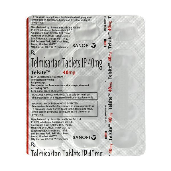 Telsite 40mg Tablet 15'S