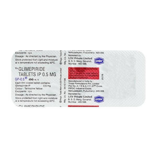 GP 0.5mg Tablet 10'S