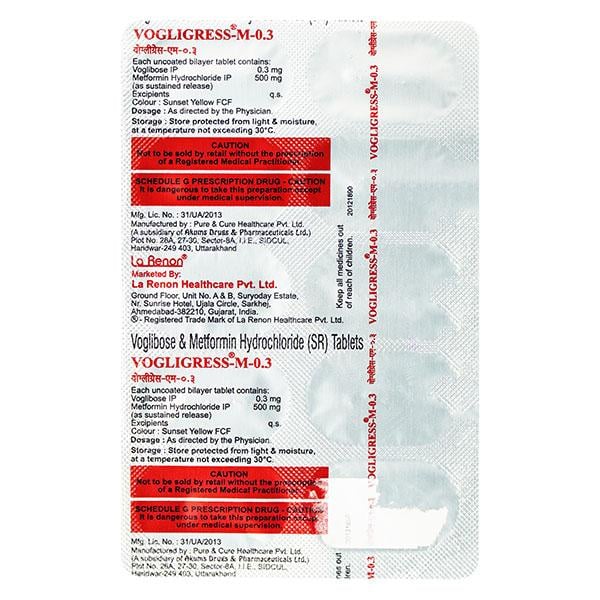 Vogligress M 0.3mg Tablet 10'S