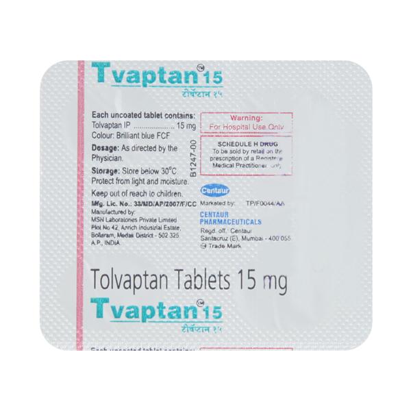 Tvaptan 15mg Tablet 4'S
