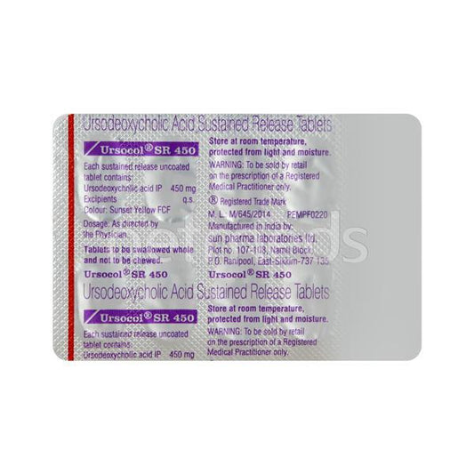 Ursocol SR 450mg Tablet 10'S