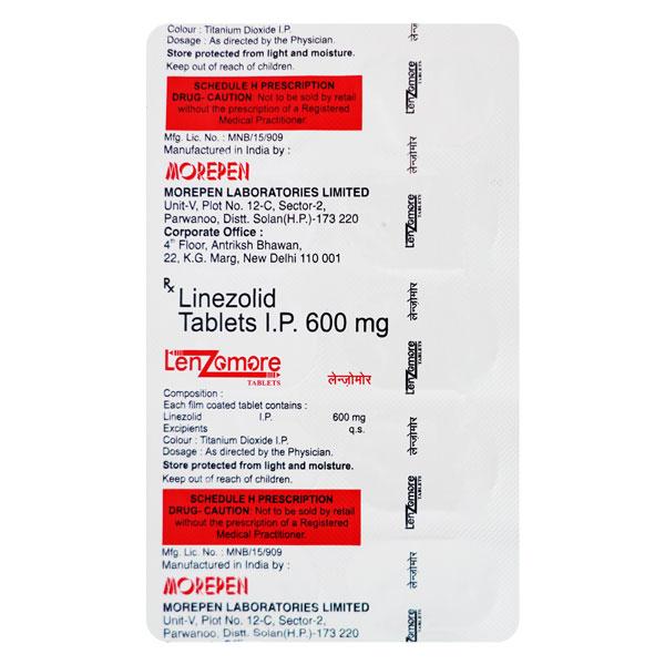 LENZOMORE 600mg Tablet 10's