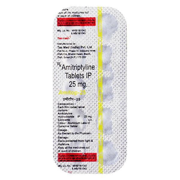 AMITOP 25mg Tablet 10's