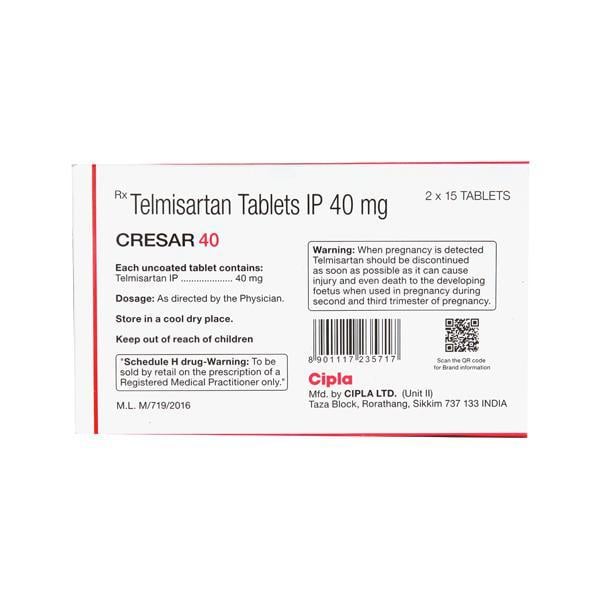 Cresar 40mg Tablet 15'S