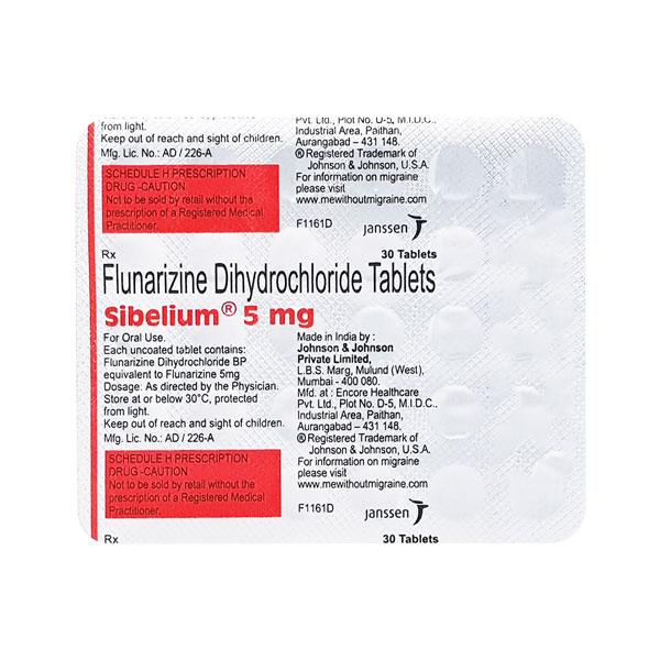 Sibelium 5mg Tablet 30'S