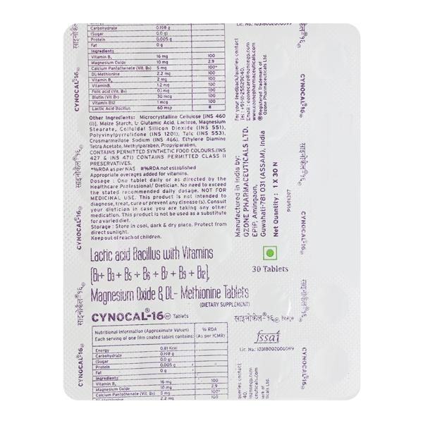 CYNOCAL 16 RF Tablet 30's