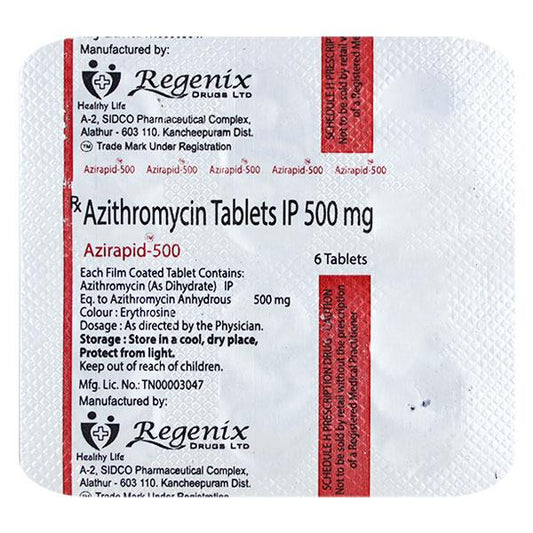 AZIRAPID 500mg Tablet 6's