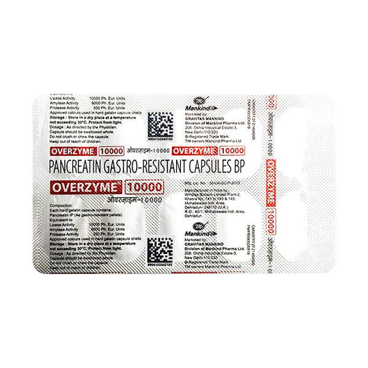 OVERZYME 10000 Capsule 10's