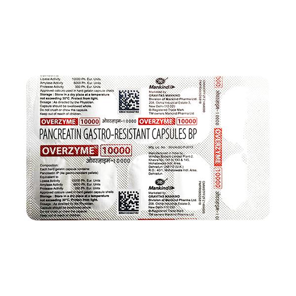 OVERZYME 10000 Capsule 10's