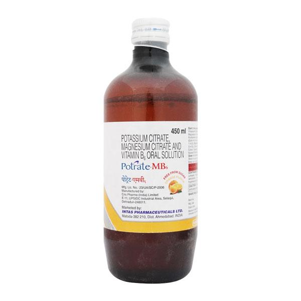 Potrate MB6 Free From Sugar Orange Flavor Oral Solution 450ml