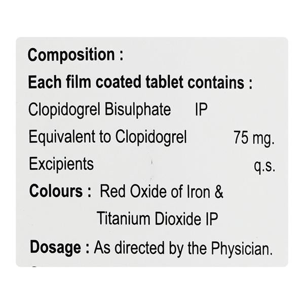 Clopiklot 75mg Tablet 10'S