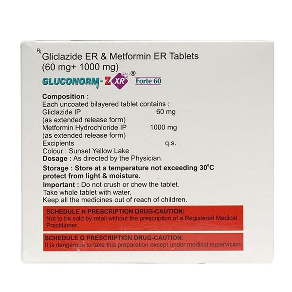 GLUCONORM Z XR FORTE 60 Tablet 10's