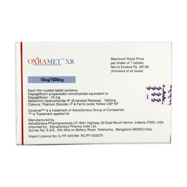 Oxramet XR 10/1000mg Tablet 7'S