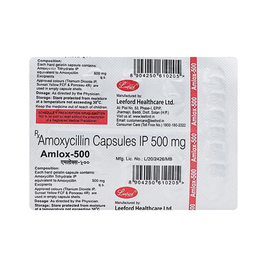 AMLOX 500mg Capsule 10's
