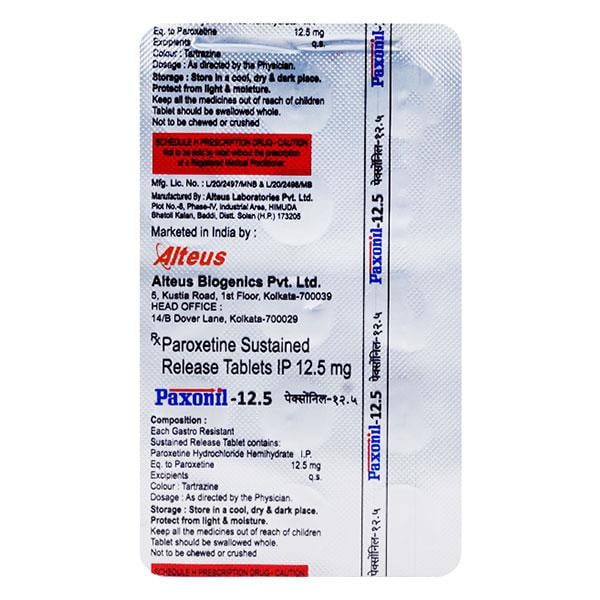 PAXONIL 12.5mg Tablet 15's