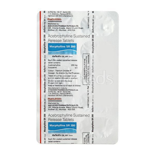 Macphylline SR 200 Tablet 10'S