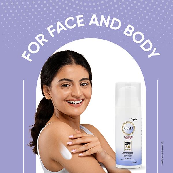 Rivela SPF 50 Sunscreen Lotion 50ml