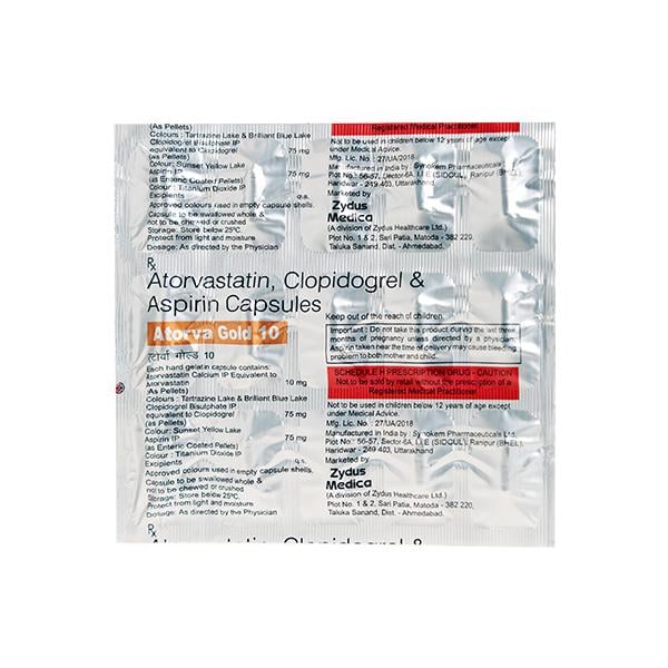 ATORVA GOLD 10mg Capsule 15's