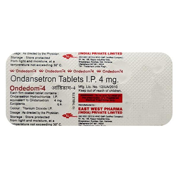 Ondedom 4mg Tablet 10'S