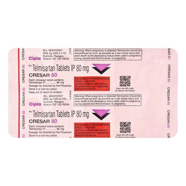 Cresar 80mg Tablet 10'S