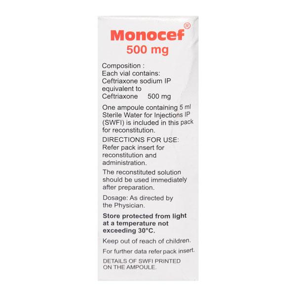Monocef 500mg Injection 1's