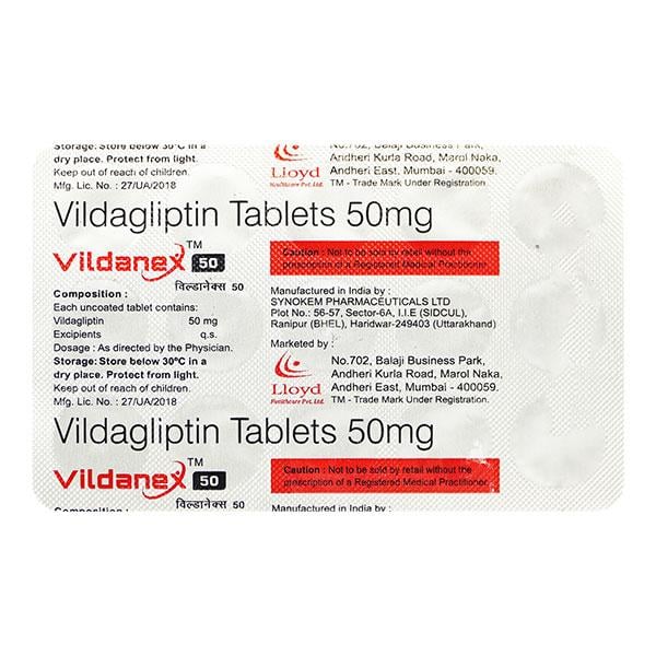 VILDANEX 50mg Tablet 15's
