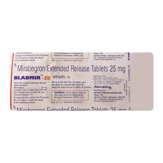 Bladmir 25mg Tablet 10'S