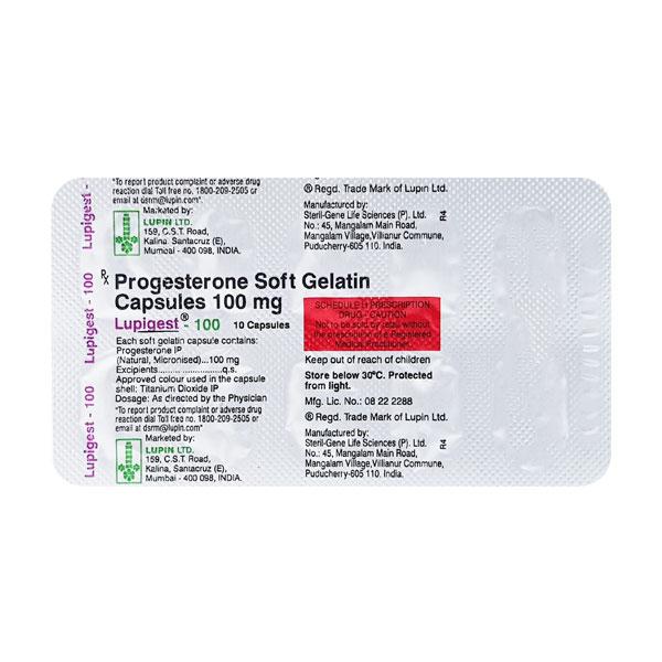 Lupigest 100mg Capsule 10'S