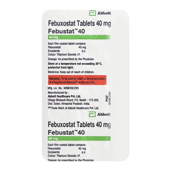 Febustat 40mg Tablet 15'S