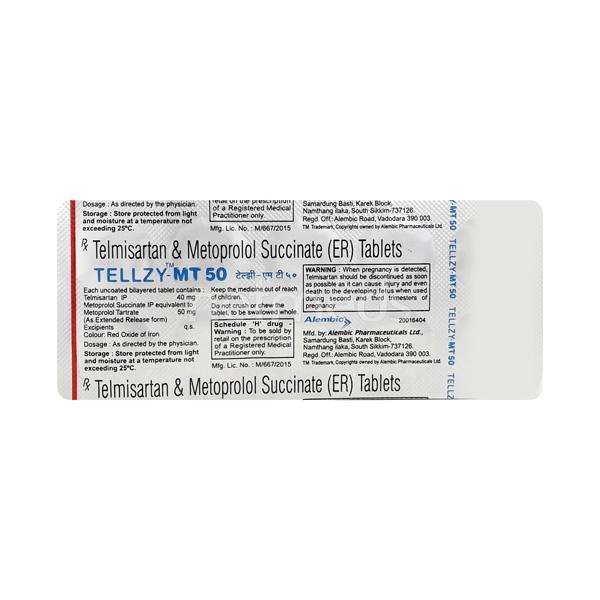 Tellzy MT 50mg Tablet 10'S