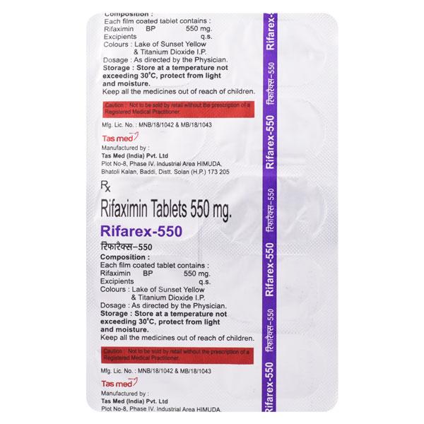Rifarex 550mg Tablet 10'S