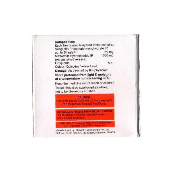 QSITA M SR 50/1000 Tablet 10's
