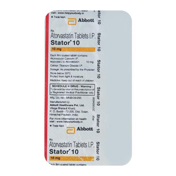 Stator 10mg Tablet 15'S