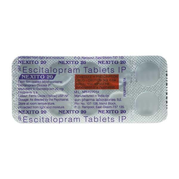 Nexito 20mg Tablet 10'S