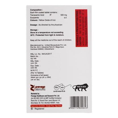 TRANEXAVAG Tablet 10's