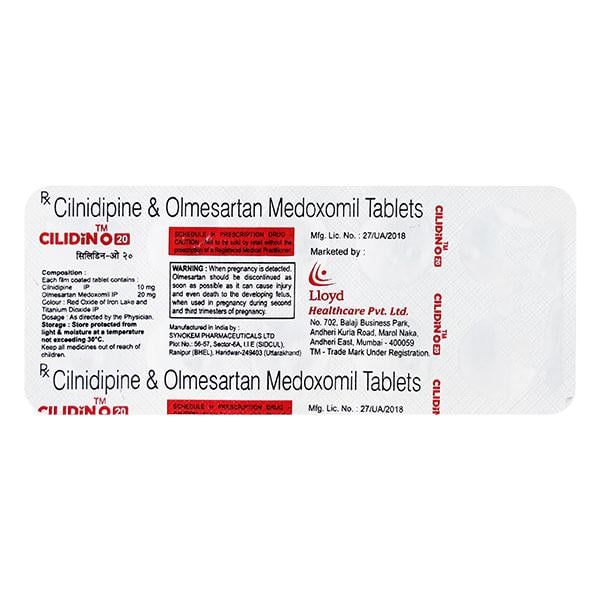 Cilidin O 20mg Tablet 10'S
