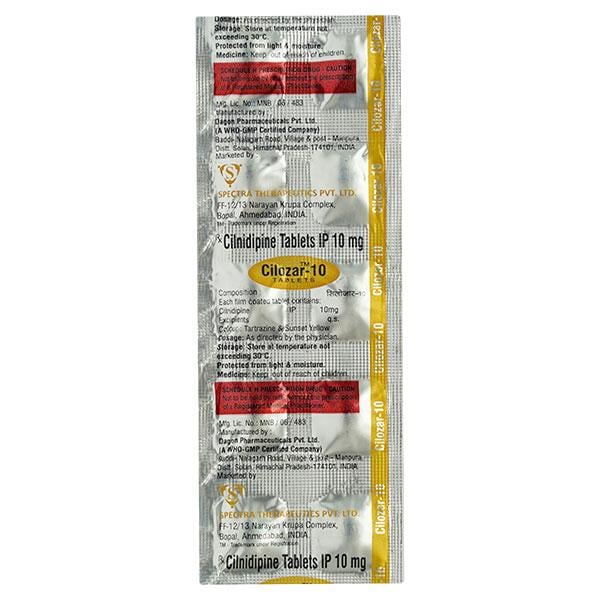 CILOZAR 10 Tablet 10's
