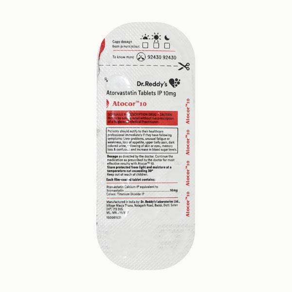 ATOCOR 10mg Tablet 15's