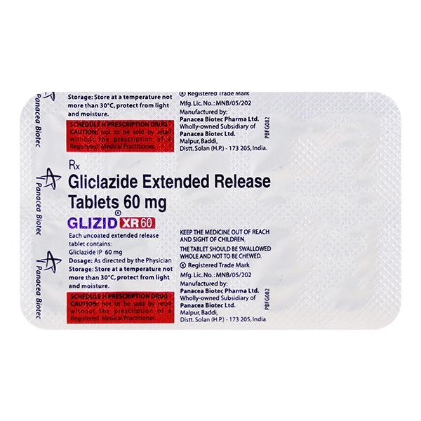 GLIZID XR 60 Tablet 10's