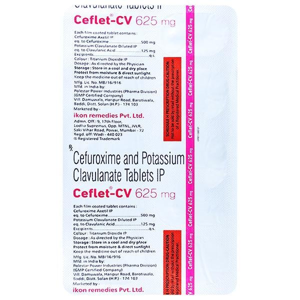 CEFLET CV 625mg Tablet 10's