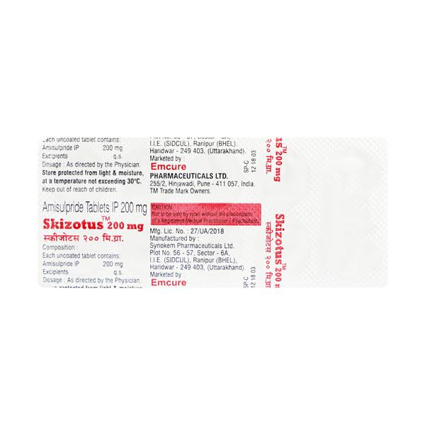 Skizotus 200mg Tablet 10'S