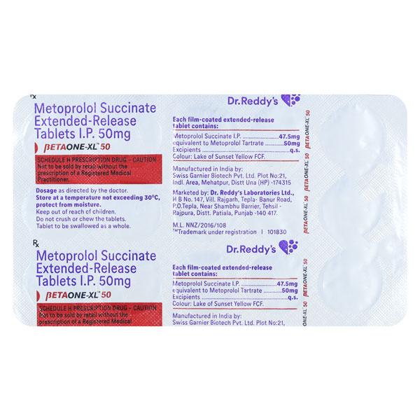 Betaone XL 50mg Tablet 15'S