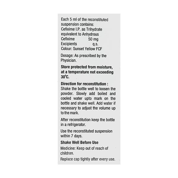 Safexim 50mg Dry Syrup 30ml