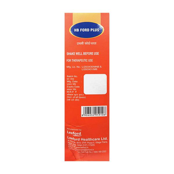 HB FORD PLUS Orange Flavour Syrup 300ml