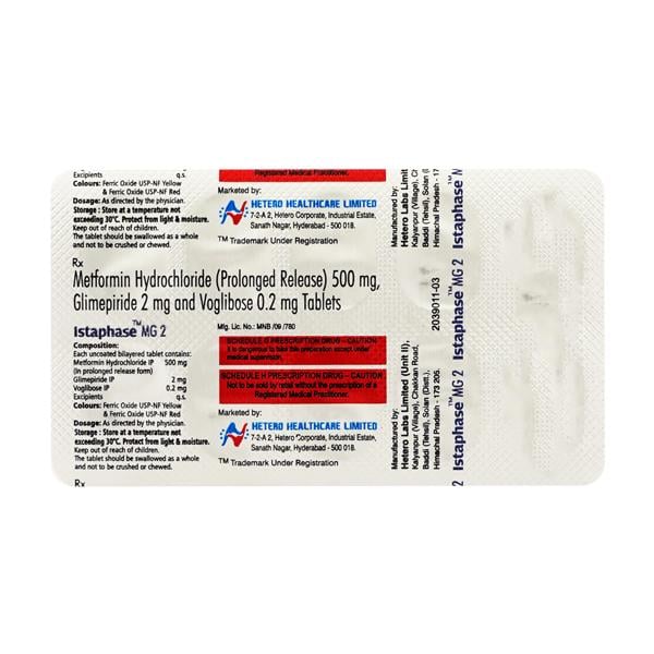 Istaphase mg 2/500/0.2mg Tablet 10'S