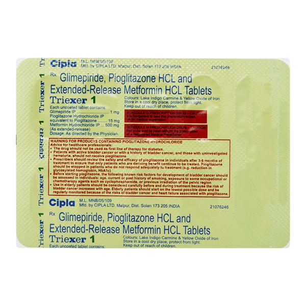 Triexer 1mg Tablet 10'S