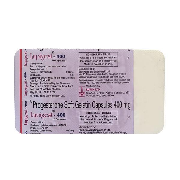 Lupigest 400mg Capsule 10'S