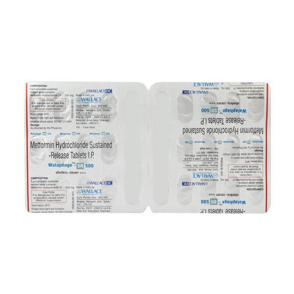 Walaphage SR 500mg Tablet 15'S