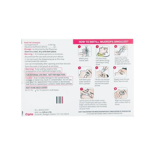 Imudrops Singules Eye Drop 5X0.5ml