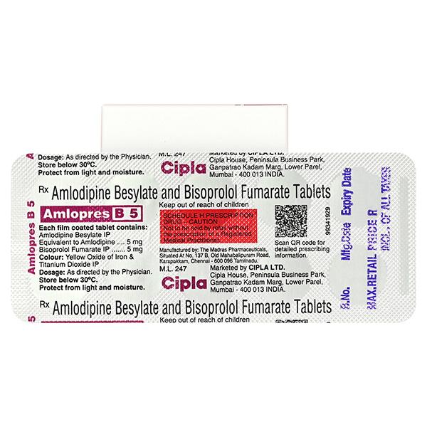 AMLOPRES B 5 Tablet 10's